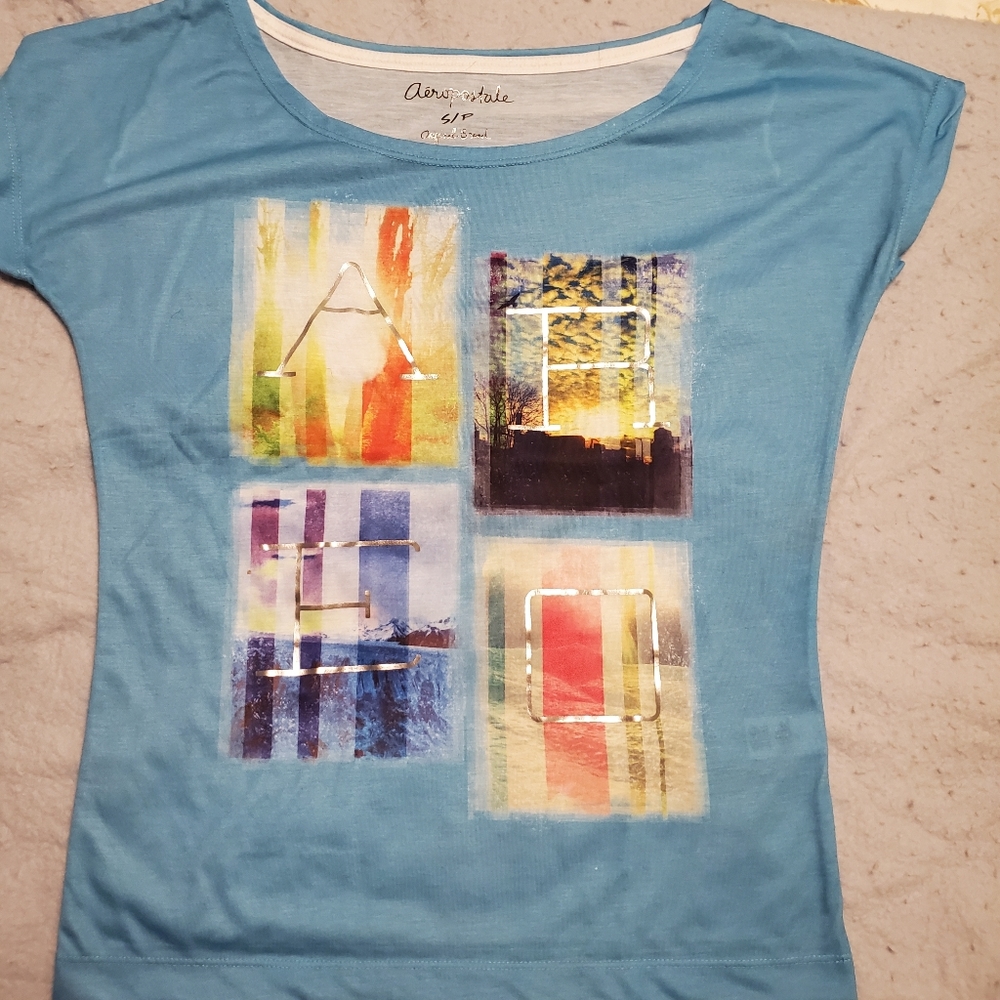 Aeropostale blue t shirt
